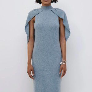 Jonathan Simkhai's 'Nancy' Recycled Cashmere Cape Dress